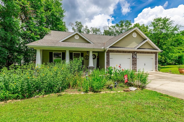 901 Haggard Rd, Ringgold, GA 30736 - view of front of home featuring an attached garage, a front yard, driveway, and a shingled roof