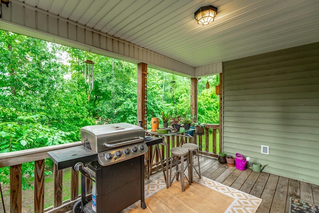 901 Haggard Rd, Ringgold, GA 30736 - wooden terrace with a grill