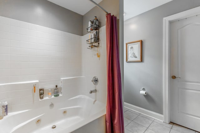 901 Haggard Rd, Ringgold, GA 30736 - full bathroom featuring tile patterned floors and a combined bath / shower with jetted tub