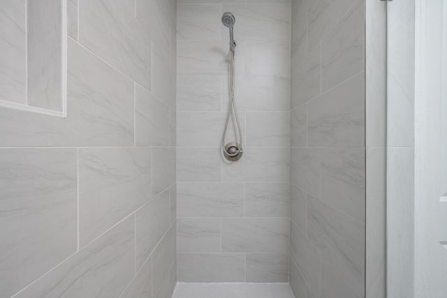 full bathroom with a tile shower