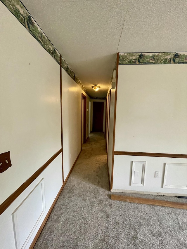 809 Chestnut Wood Ln, Chattanooga, TN 37421 - corridor featuring carpet flooring and a textured ceiling