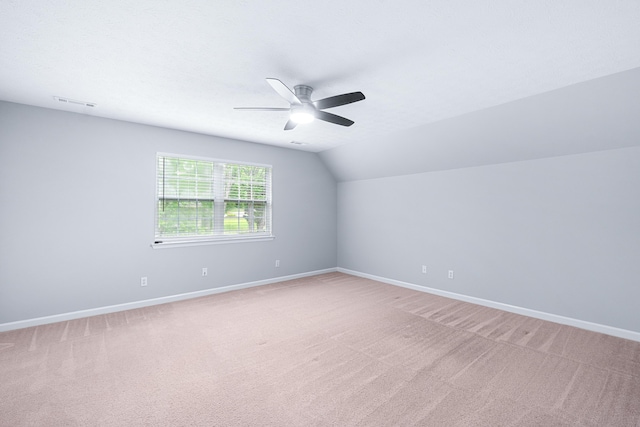 82 Andrew Rd, Ringgold, GA 30736 - bonus room featuring ceiling fan, light colored carpet, baseboards, and vaulted ceiling