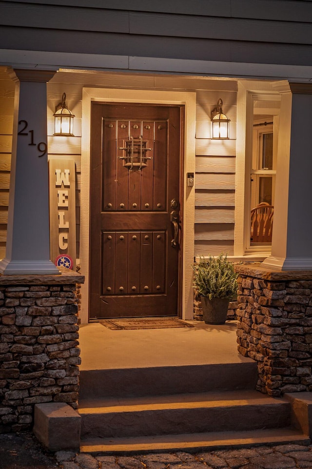 219 Martin Rd, Chattanooga, TN 37415 - doorway to property with covered porch