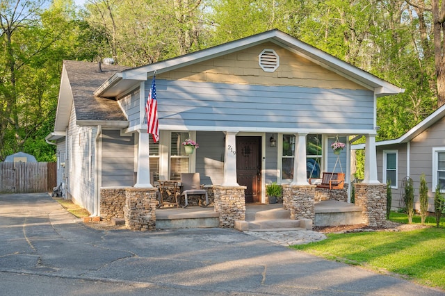 219 Martin Rd, Chattanooga, TN 37415 - view of front of home featuring a porch and stone siding