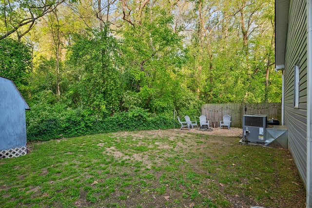 219 Martin Rd, Chattanooga, TN 37415 - view of yard featuring cooling unit and a fire pit