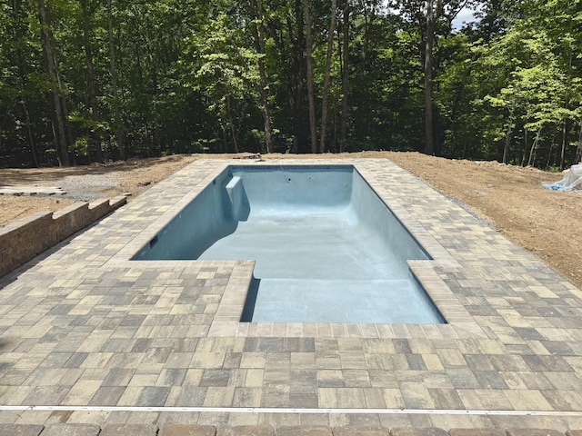 view of pool with an empty pool