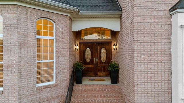 7111 River Run Dr, Chattanooga, TN 37416 - property entrance featuring brick siding and a shingled roof