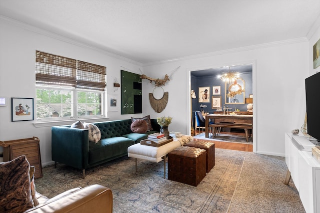 1905 Bella Vista Dr, Chattanooga, TN 37421 - living room with crown molding and baseboards
