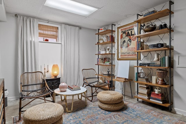 1905 Bella Vista Dr, Chattanooga, TN 37421 - living area with a drop ceiling and baseboards