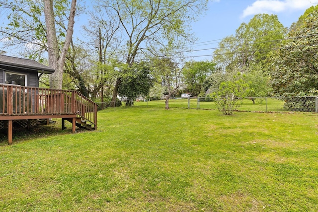 1905 Bella Vista Dr, Chattanooga, TN 37421 - view of yard with a deck and stairway