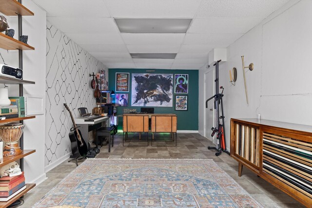 1905 Bella Vista Dr, Chattanooga, TN 37421 - office area with a paneled ceiling