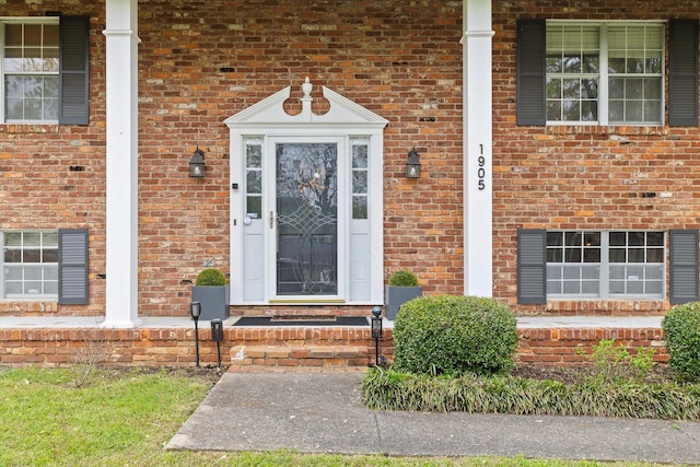 1905 Bella Vista Dr, Chattanooga, TN 37421 - view of exterior entry with brick siding and a porch