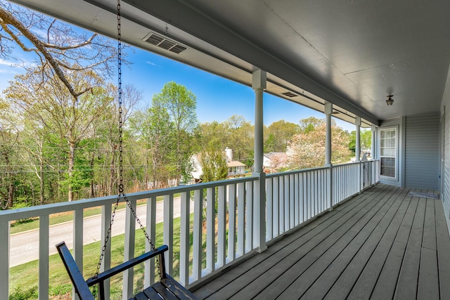 deck featuring visible vents