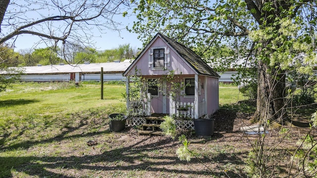 view of shed