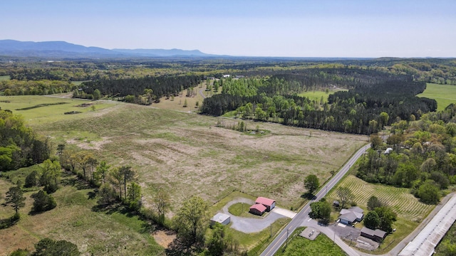 aerial view with a rural view and a forest view