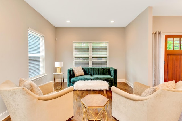 114 W 19th St, Chattanooga, TN 37408 - living area featuring recessed lighting, baseboards, and wood finished floors