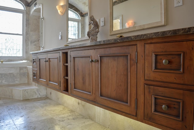 full bathroom with a bath