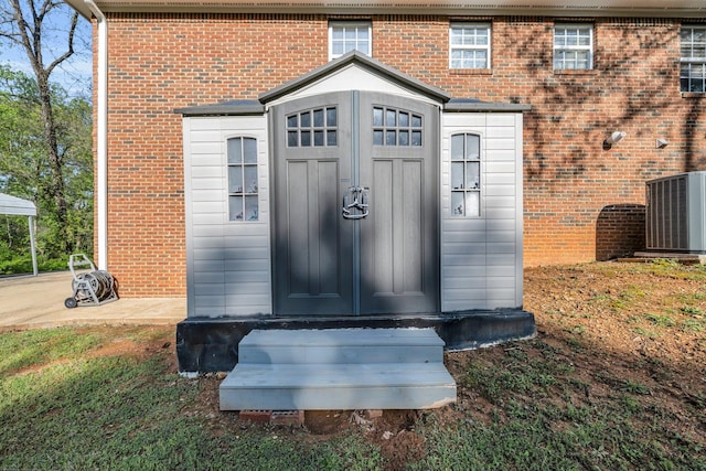 6434 Waconda Point Rd, Harrison, TN 37341 - view of outbuilding with central AC unit