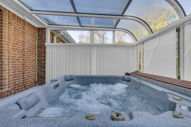 6434 Waconda Point Rd, Harrison, TN 37341 - sunroom featuring a jacuzzi