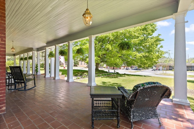 302 S Main St, Lafayette, GA 30728 - view of patio featuring covered porch