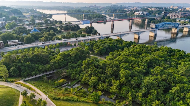 200 Manufacturers Rd Apt 727, Chattanooga, TN 37405 - drone / aerial view of a notable bridge and a large body of water