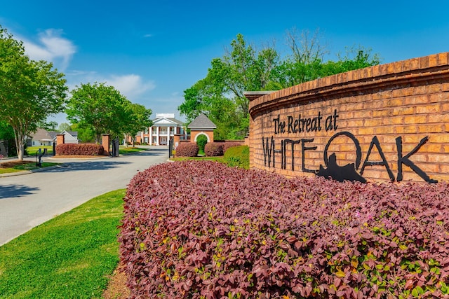 view of community sign
