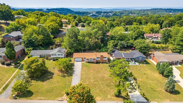 aerial view featuring a residential view
