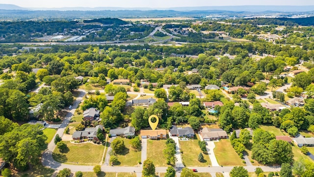 aerial view with a residential view