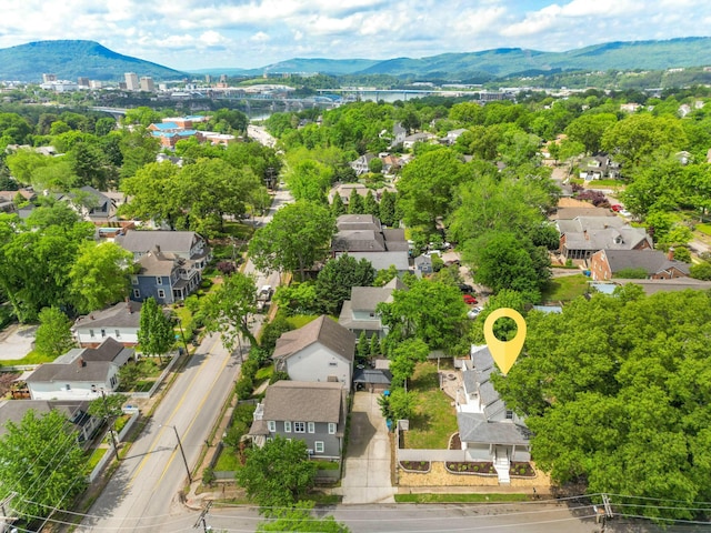 1306 Normal Ave, Chattanooga, TN 37405 - birds eye view of property featuring a mountain view and a residential view