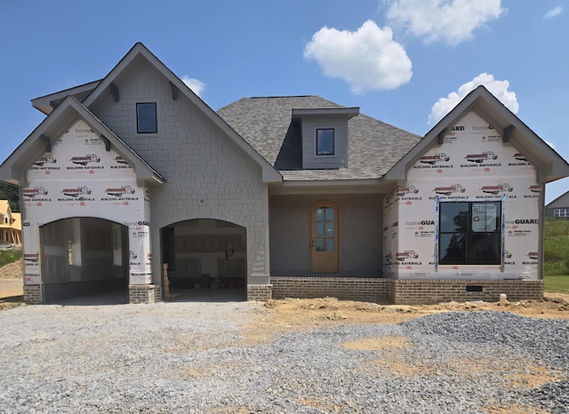 10597 Brownspring Dr Unit 115, Apison, TN 37302 - view of front facade with a shingled roof and gravel driveway