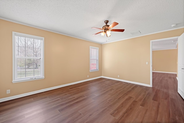 325 Pocket Rd, Whitwell, TN 37397 - empty room featuring ceiling fan, crown molding, wood finished floors, and a textured ceiling