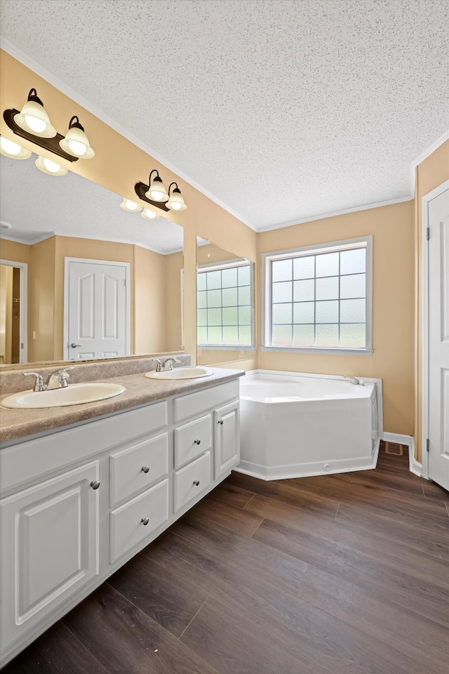 325 Pocket Rd, Whitwell, TN 37397 - bathroom featuring a healthy amount of sunlight, crown molding, and a sink