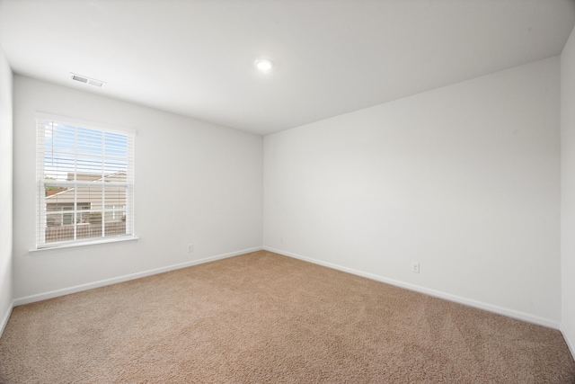 127 Huntley Meadows Dr, Rossville, GA 30741 - unfurnished room with light carpet, recessed lighting, visible vents, and baseboards
