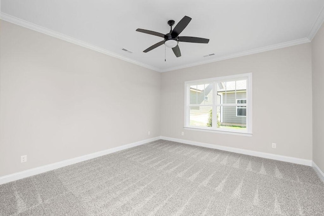 1555 Whisper Winds Ln Unit 44, Ooltewah, TN 37363 - carpeted empty room with ornamental molding and a ceiling fan