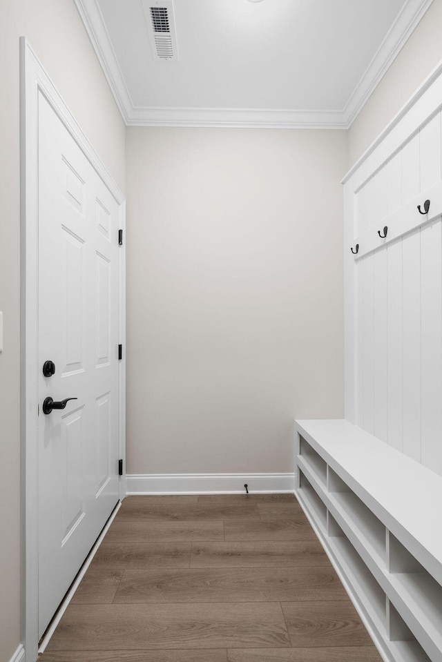 1555 Whisper Winds Ln Unit 44, Ooltewah, TN 37363 - mudroom with wood finished floors and crown molding
