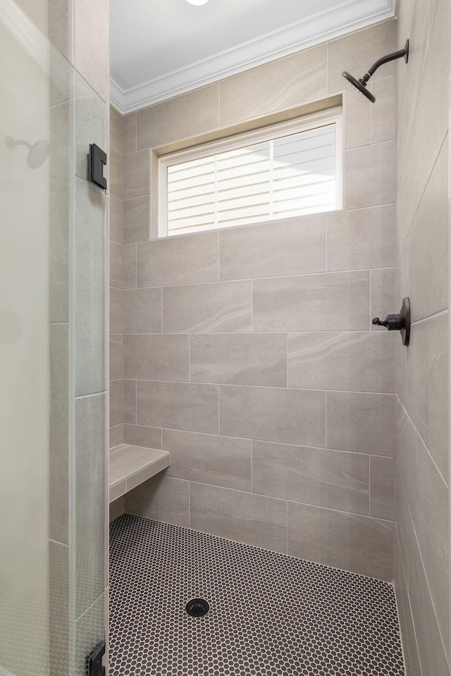 1555 Whisper Winds Ln Unit 44, Ooltewah, TN 37363 - bathroom with a shower stall and ornamental molding