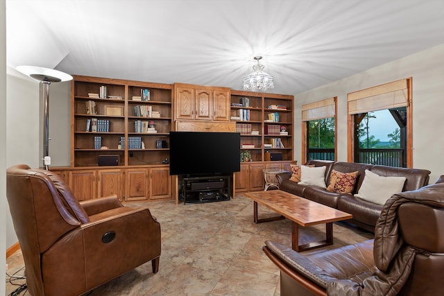 6500 Waconda Point Rd, Harrison, TN 37341 - living room with a chandelier
