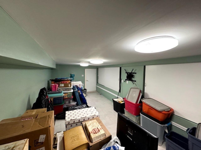 view of finished below grade area