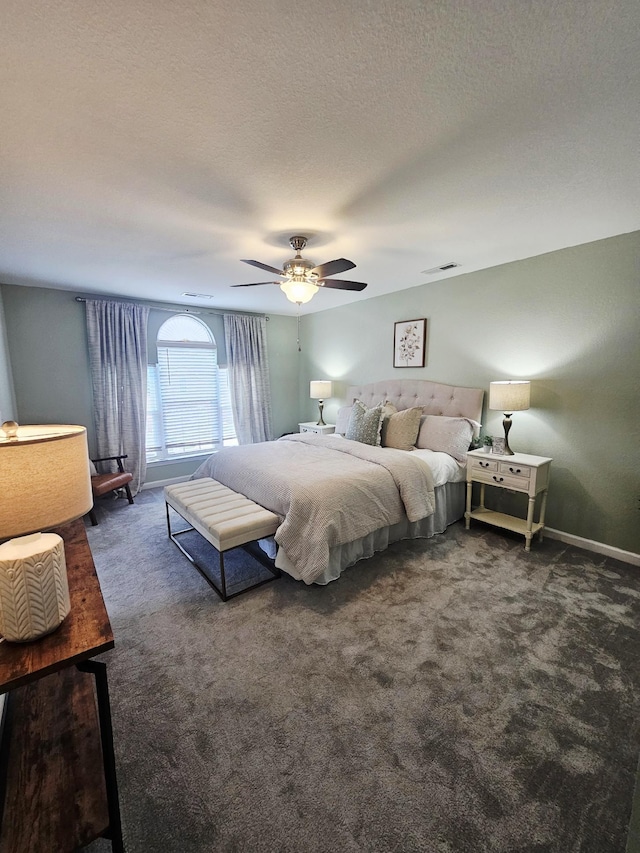7845 Legacy Park Ct, Chattanooga, TN 37421 - bedroom featuring carpet floors, a ceiling fan, and a textured ceiling