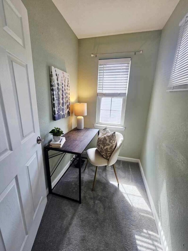 7845 Legacy Park Ct, Chattanooga, TN 37421 - carpeted home office featuring a textured wall