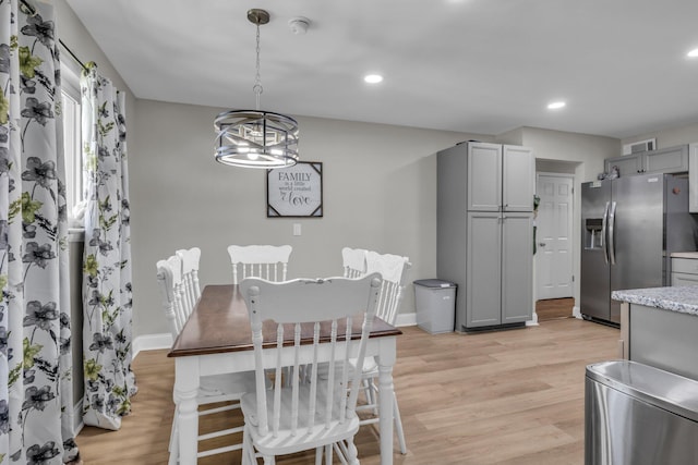 117 Douglas Dr, Chattanooga, TN 37412 - dining space with light wood-type flooring, baseboards, and recessed lighting