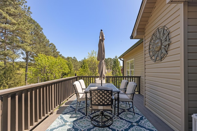 12237 Wildlife Pl, Soddy Daisy, TN 37379 - wooden deck with outdoor dining area