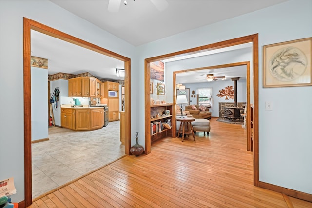 798 Deerfield Ln, Sugar Valley, GA 30746 - hallway featuring light wood-type flooring and baseboards