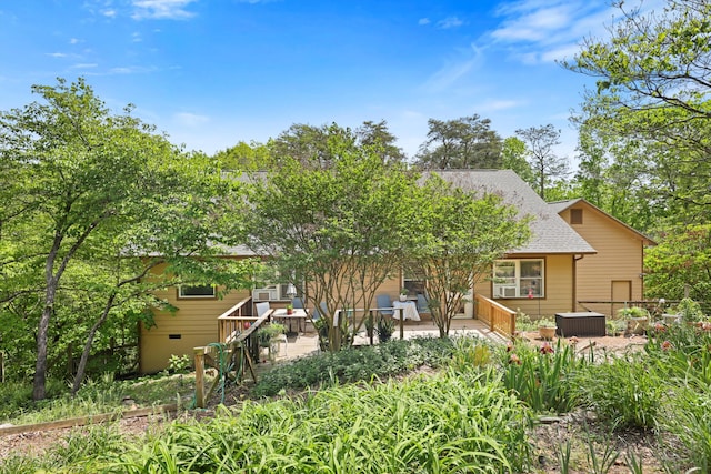 798 Deerfield Ln, Sugar Valley, GA 30746 - rear view of property featuring a wooden deck and roof with shingles