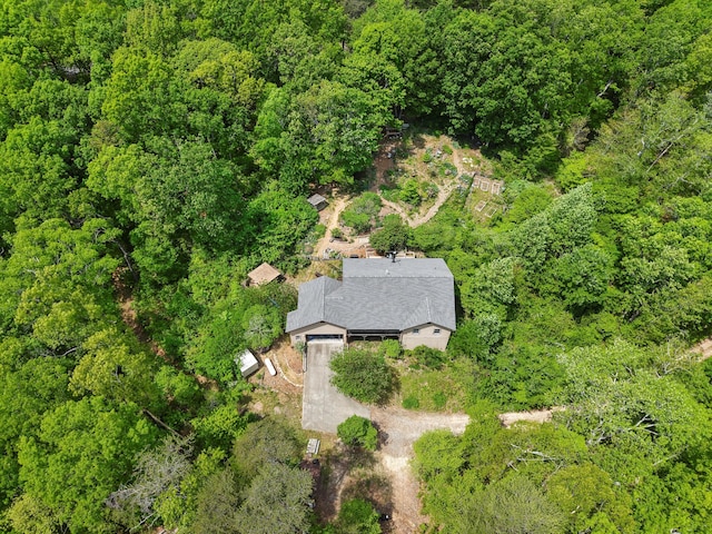 798 Deerfield Ln, Sugar Valley, GA 30746 - birds eye view of property with a forest view
