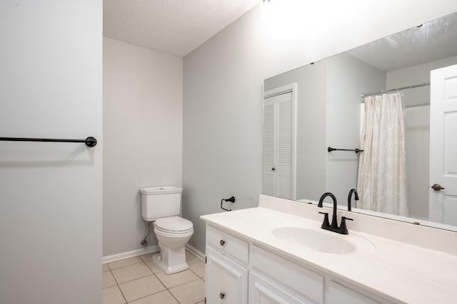 4802 Woodland Cir, Hixson, TN 37343 - full bathroom with vanity, tile patterned floors, baseboards, and toilet