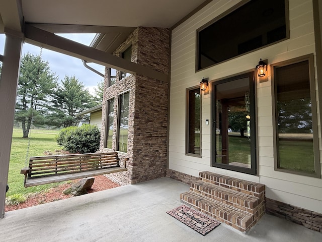view of patio with entry steps