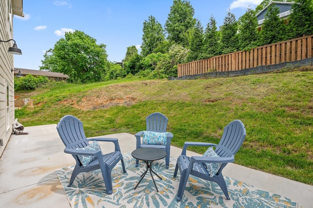 view of patio / terrace with fence