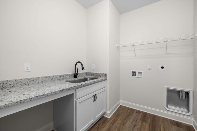 1571 Whisper Winds Ln Unit 42, Ooltewah, TN 37363 - washroom with electric dryer hookup, dark wood-type flooring, and hookup for a washing machine
