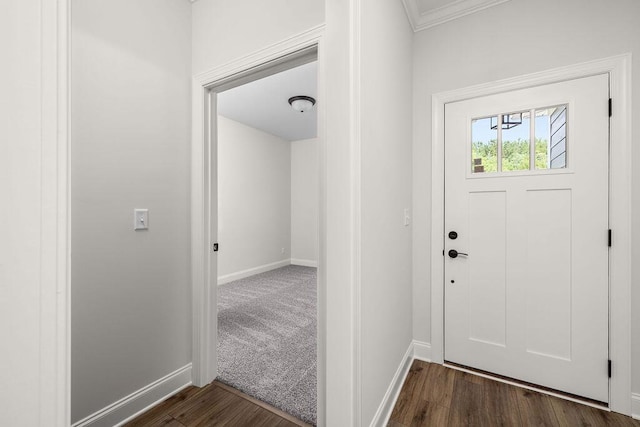1571 Whisper Winds Ln Unit 42, Ooltewah, TN 37363 - foyer with crown molding and dark wood-style flooring